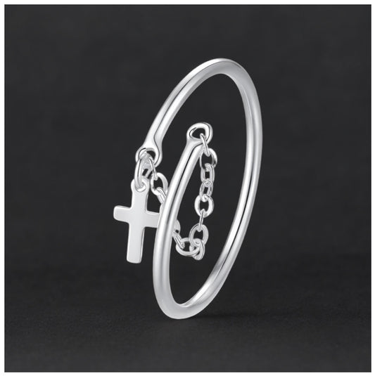 925S SILVER "CROSS V3" RING - ICERAIN JEWELRY