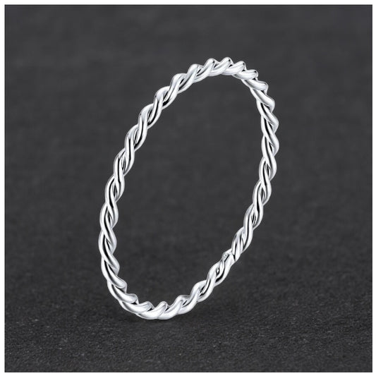 Luxus 925S Silver "Rope" Ringe