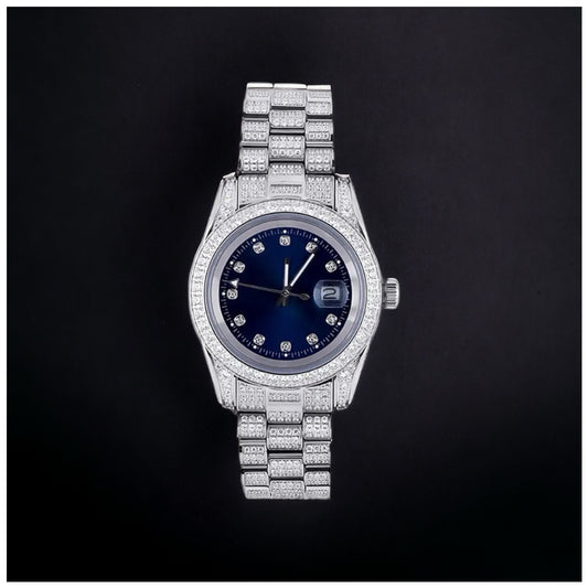 ICED OUT 44MM "COSAFIMA" 12K WEISSGOLD UHR - ICERAIN JEWELRY