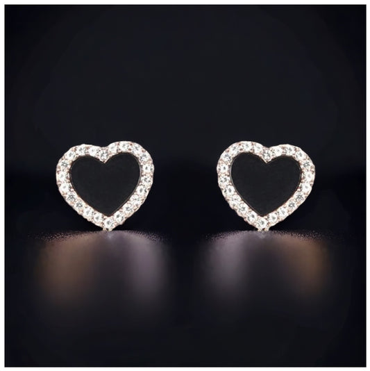 ICED OUT "BLACK HEART" OHRRINGE - ICERAIN JEWELRY