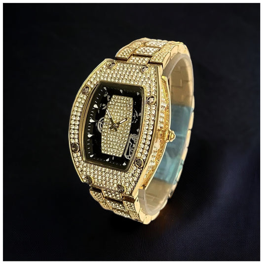 ICED OUT "OVALISAR" UHR - ICERAIN JEWELRY