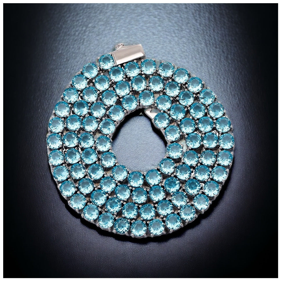 ICED OUT 5MM "SKYBLUE TENNIS" KETTE - ICERAIN JEWELRY