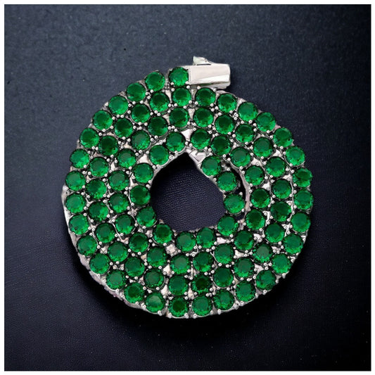 SALE | ICED OUT 5MM 40CM "GREEN TENNIS" KETTE - ICERAIN JEWELRY