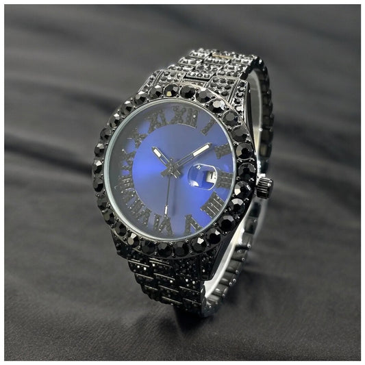 ICED OUT "BLACK FRATELLO" UHR - ICERAIN JEWELRY