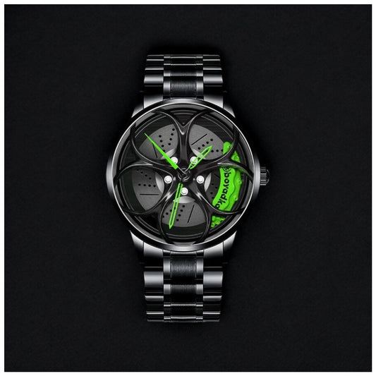 Sale | Luxus Sport "Green Quadrifoglio" Felgen Uhr