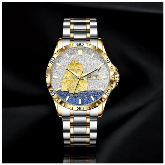 EDELSTAHL "GOLD NAVE" UHR - ICERAIN JEWELRY