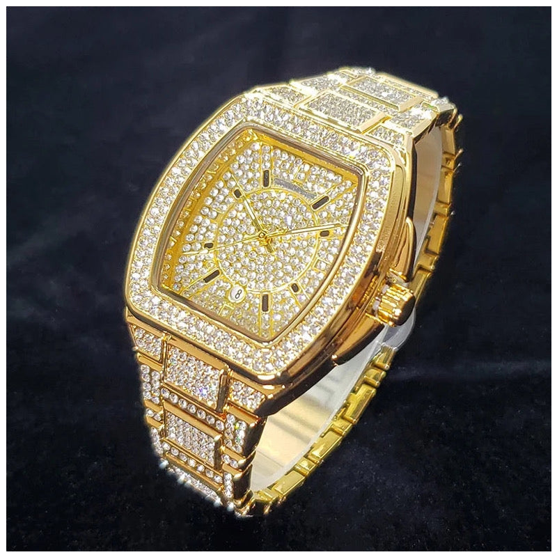 Luxus Designer Iced Out "Gumiler" Uhr + Box + Armbandkürzer - ICERAIN JEWELRY