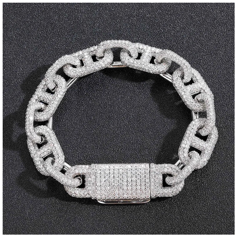 ICED OUT 15MM "SILVER ARTI" ARMBAND - ICERAIN JEWELRY