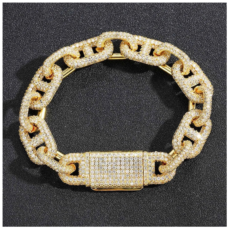 ICED OUT 15MM "GOLD ARTI" ARMBAND - ICERAIN JEWELRY