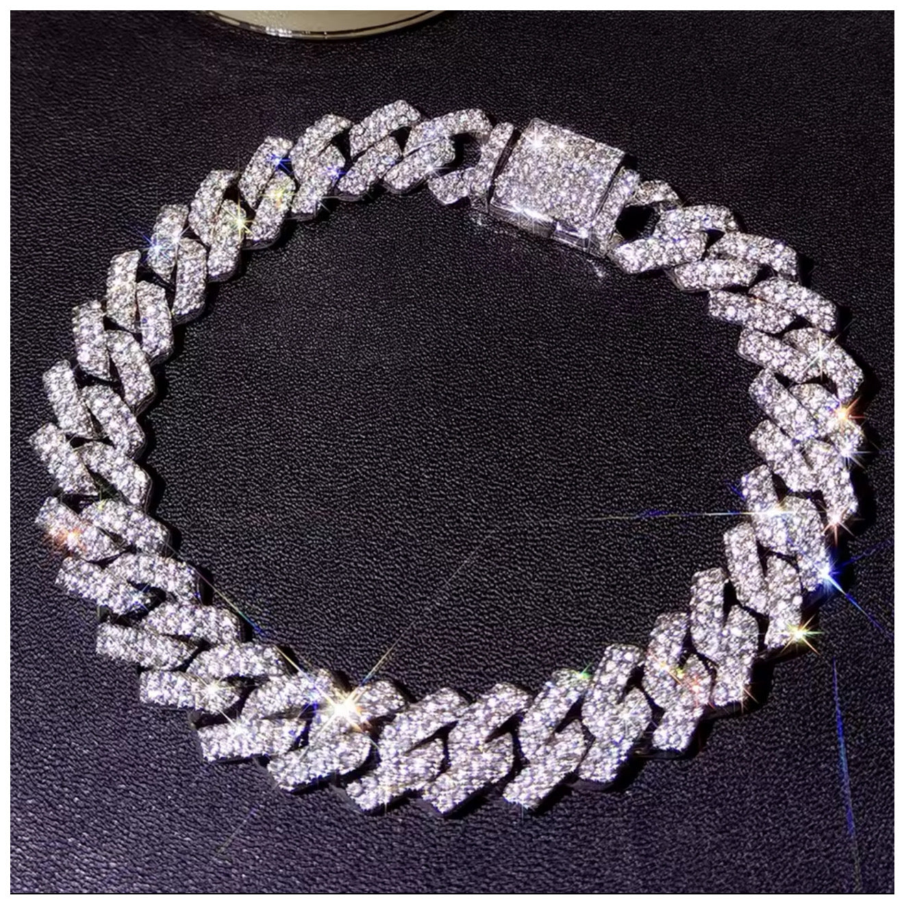 ICED OUT 14MM "SILVER PRONG CUBAN" ARMBAND - ICERAIN JEWELRY