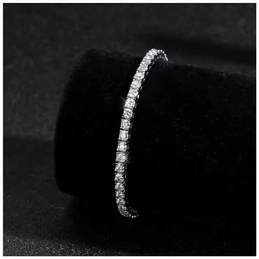 ICED OUT "SILVER TENNIS" ARMBAND - ICERAIN JEWELRY