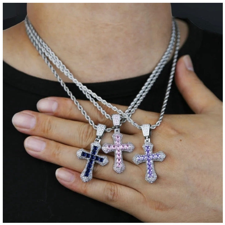 Luxus Iced Out "Cross" Kette