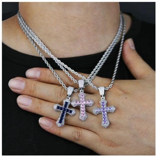 Luxus Iced Out "Cross" Kette