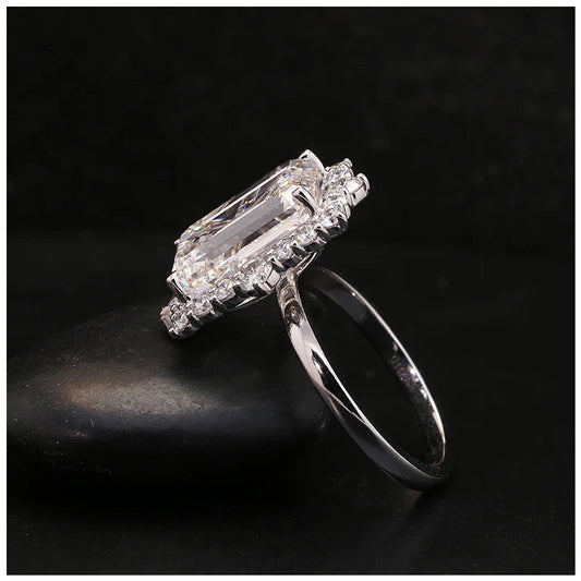 ICED OUT MOISSANITE "DIAMOND" WEISSGOLD 925S SILVER RING - ICERAIN JEWELRY