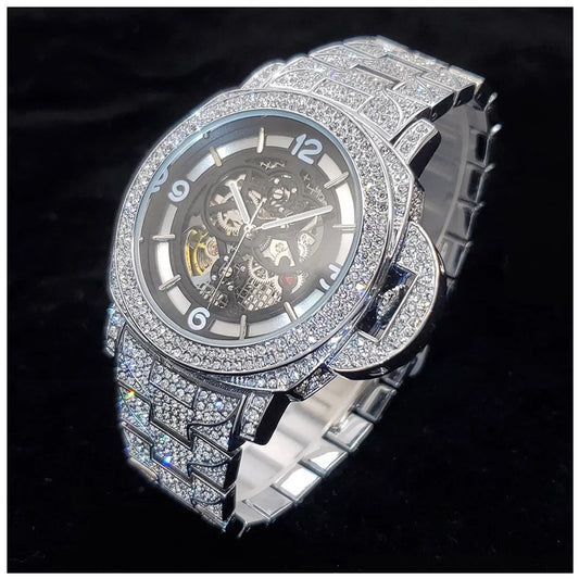ICED OUT AUTOMATIK "SCHELETRO V4" UHR - ICERAIN JEWELRY