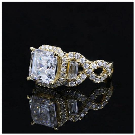 ICED OUT MOISSANITE "ASER" WEISSGOLD 925S SILVER RING - ICERAIN JEWELRY