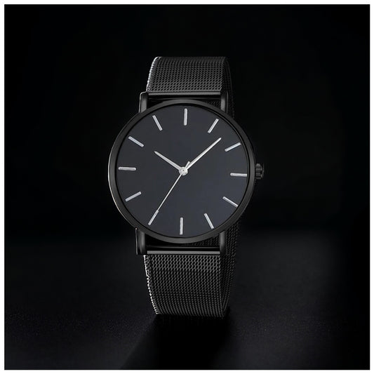 EDELSTAHL "THINMATIC" UHR - ICERAIN JEWELRY