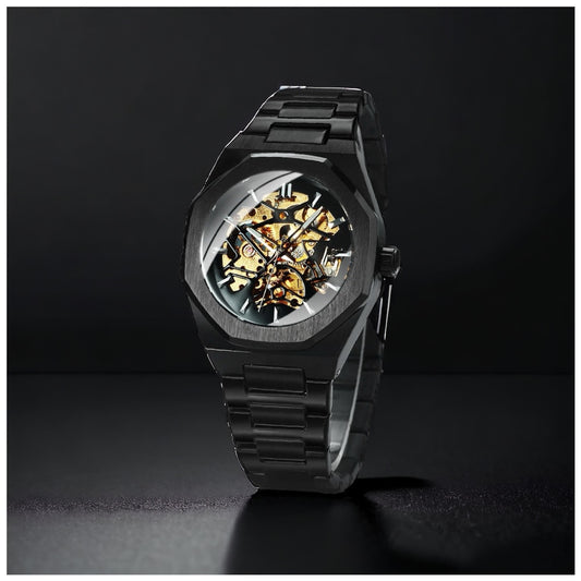 EDELSTAHL AUTOMATIK "SKALLETTER" UHR - ICERAIN JEWELRY