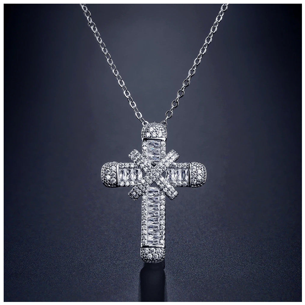 Luxus Iced Out "Cross V4" Kette