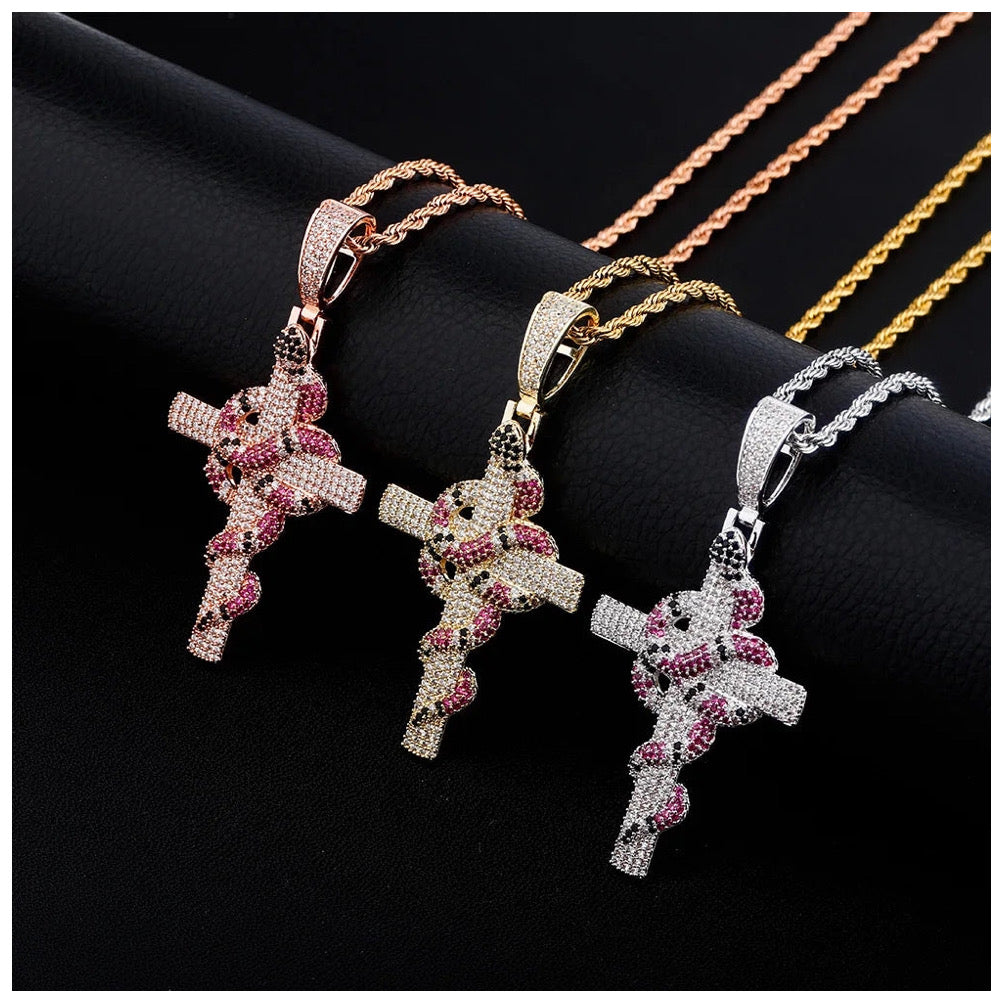 Luxus Iced Out "Cross V3" Kette