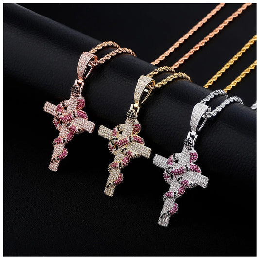 Luxus Iced Out "Cross V3" Kette