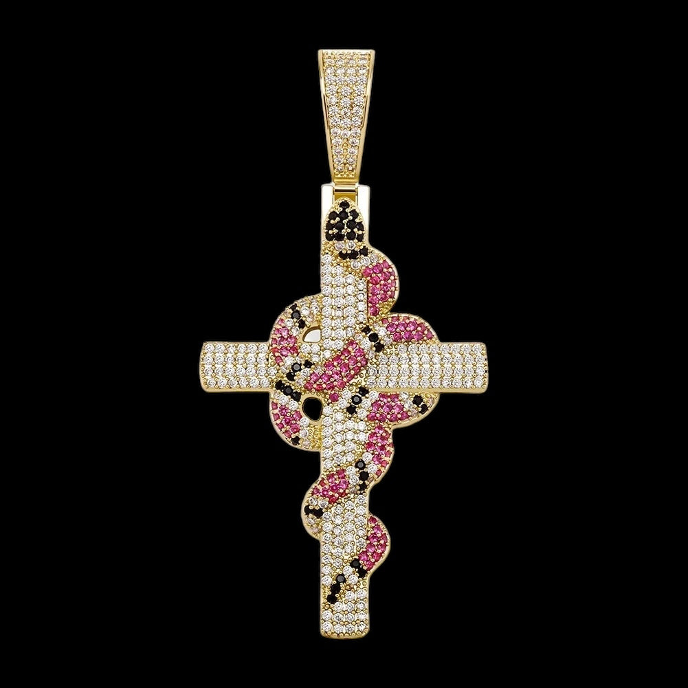 Luxus Iced Out "Cross V3" Kette