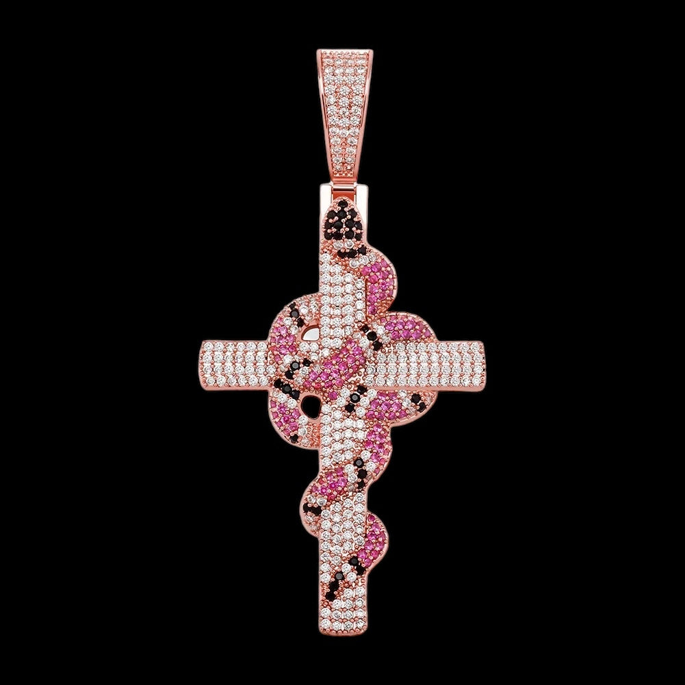 Luxus Iced Out "Cross V3" Kette