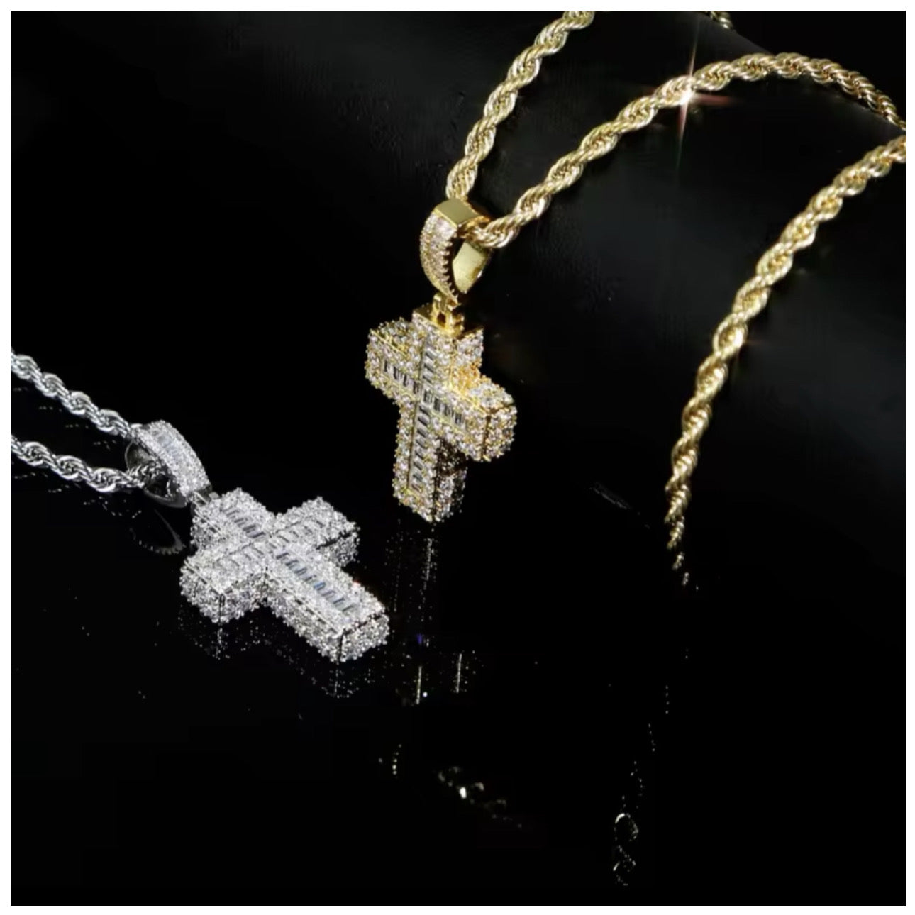 Luxus Iced Out "Cross V5" Kette