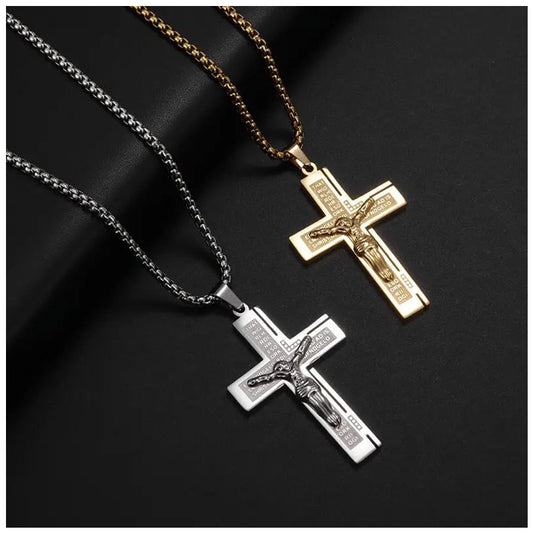 EDELSTAHL "JESUS CROSS" KETTE - ICERAIN JEWELRY