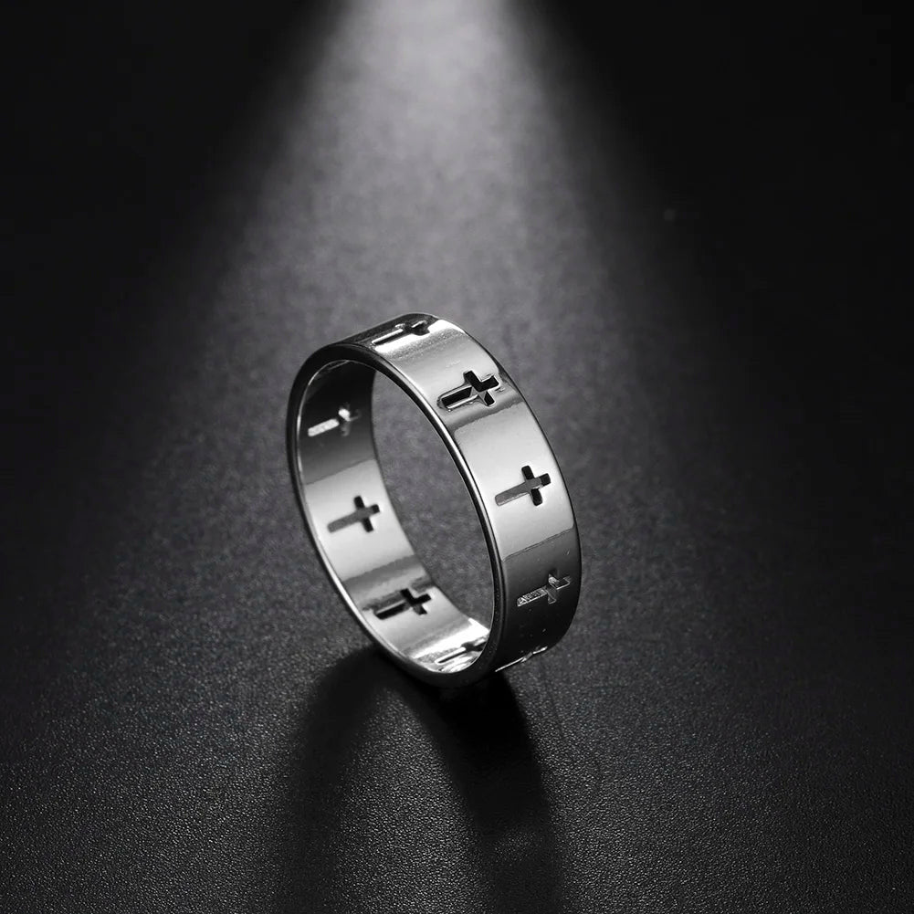 Luxus Edelstahl "Cross" Ringe