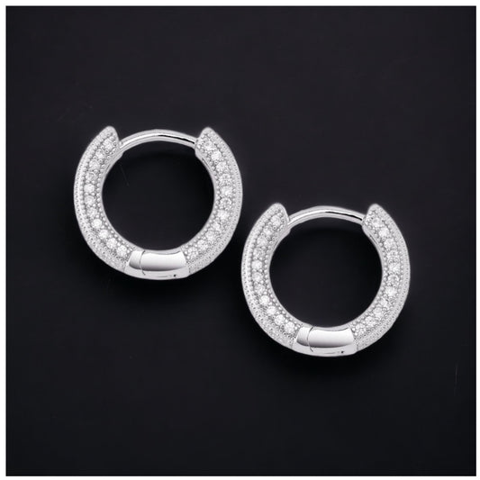 ICED OUT "SILVER ROCK" OHRRINGE - ICERAIN JEWELRY