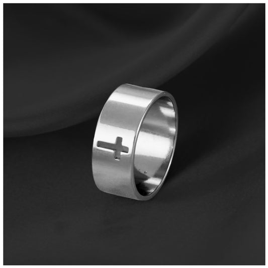 EDELSTAHL "CROSS V4" RING - ICERAIN JEWELRY