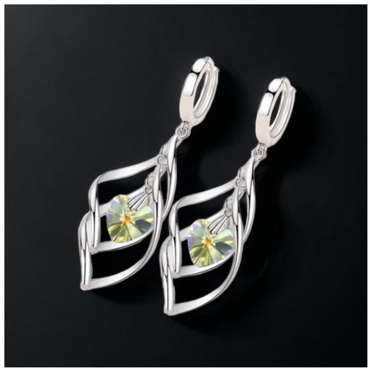 925S SILVER "YELLOW HOLLOW" OHRRINGE - ICERAIN JEWELRY