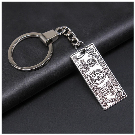 EDELSTAHL "100 DOLLAR" SCHLÜSSELANHÄNGER - ICERAIN JEWELRY