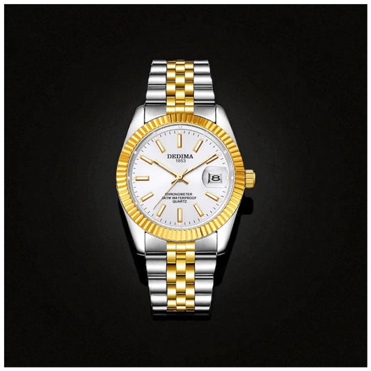 SALE | EDELSTAHL SILVER/GOLD/WHITE „HANDLO" UHR - ICERAIN JEWELRY