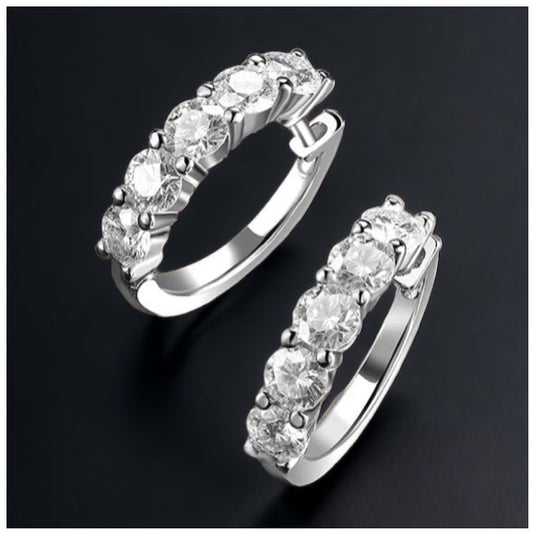 ICED OUT MOISSANITE "LOOPER" WEISSGOLD 925S SILVER OHRRINGE - ICERAIN JEWELRY