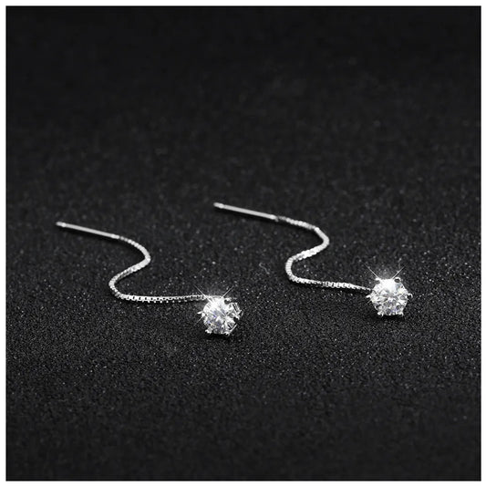 ICED OUT MOISSANITE "WIRES" WEISSGOLD 925S SILVER OHRRINGE - ICERAIN JEWELRY