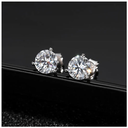 ICED OUT MOISSANITE "MANAMA" WEISSGOLD 925S SILVER OHRRINGE - ICERAIN JEWELRY