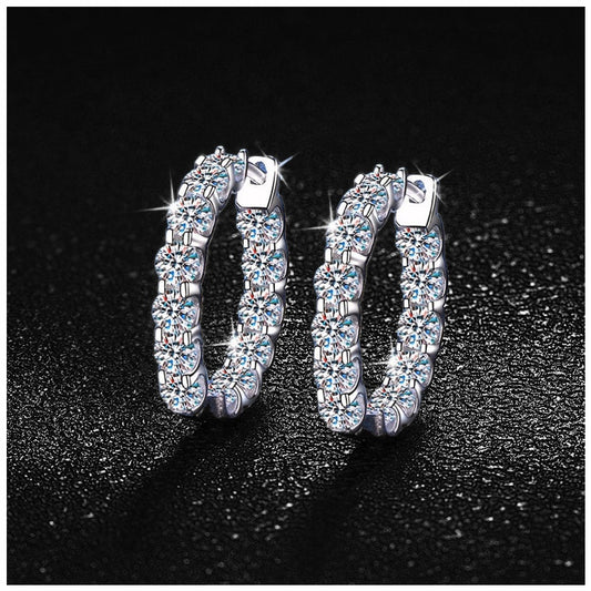 ICED OUT MOISSANITE "MIAMO" WEISSGOLD 925S SILVER OHRRINGE - ICERAIN JEWELRY