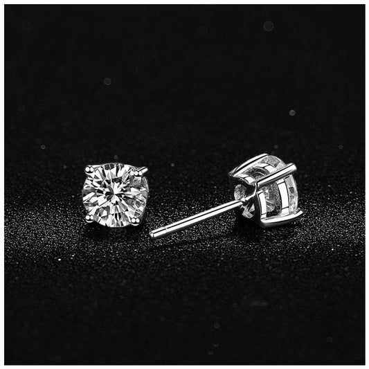 ICED OUT MOISSANITE "PAROLO" WEISSGOLD 925S SILVER OHRRINGE - ICERAIN JEWELRY