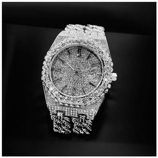 Luxus Designer Iced Out "Apostel V2" Uhr + Box + Armbandkürzer