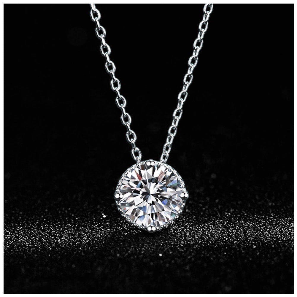 Luxus Iced Out Moissanite "Perla" Whitegold 925S Silver Kette