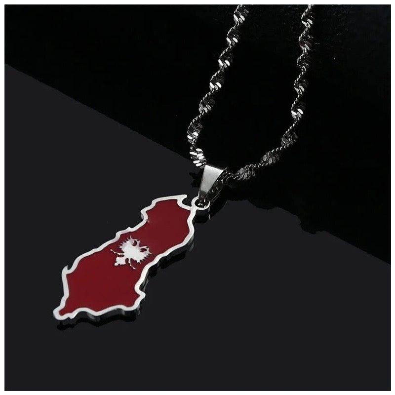 EDELSTAHL "ALBANIA V4" LÄNDERKETTE - ICERAIN JEWELRY