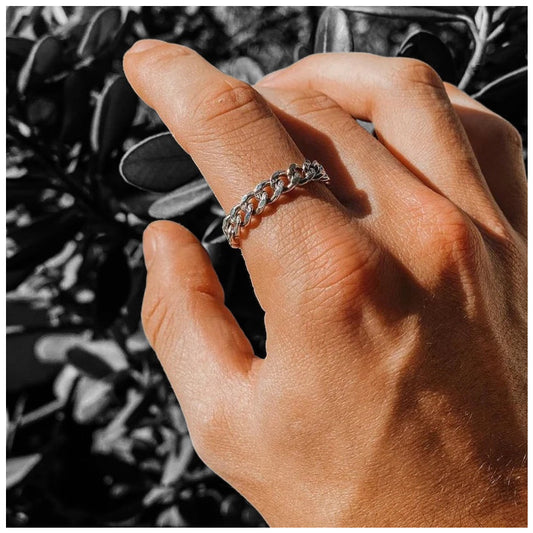 EDELSTAHL 6MM "CUBAN" RING - ICERAIN JEWELRY