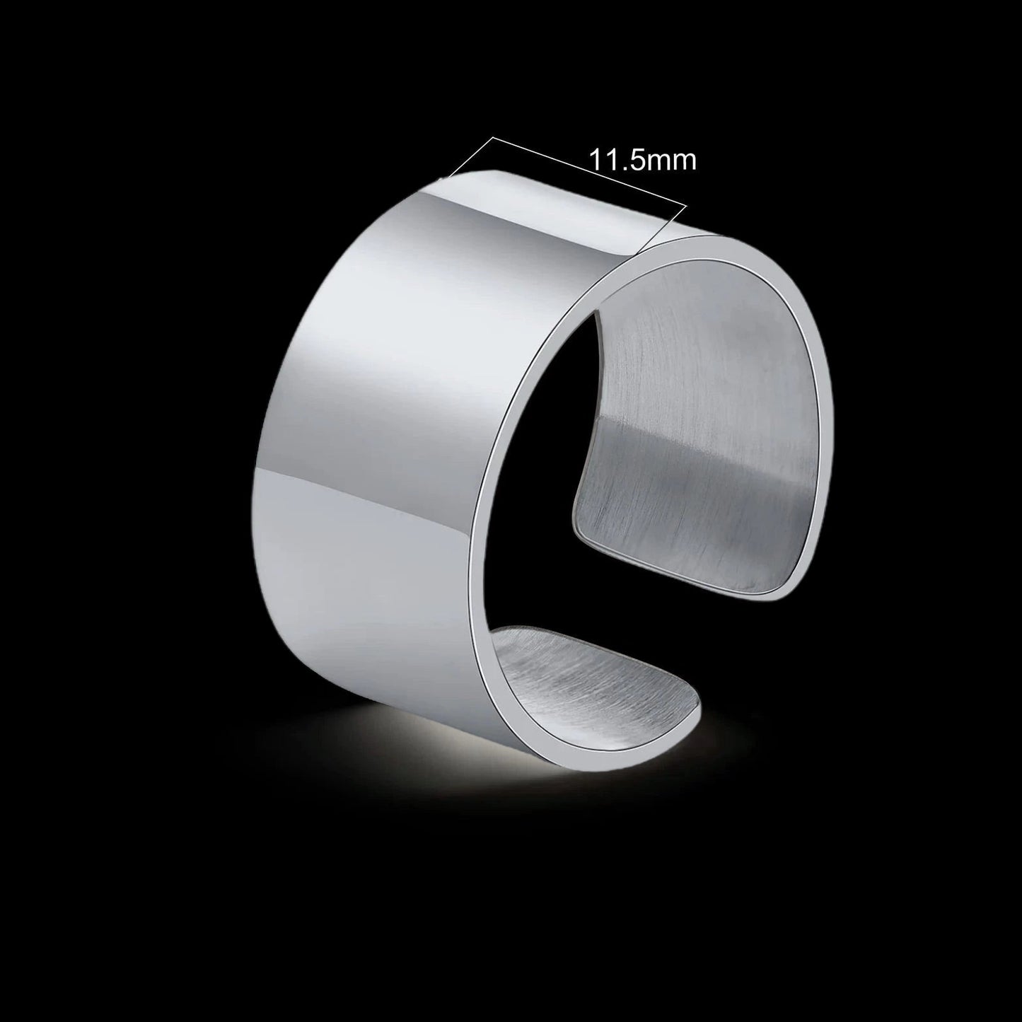 Luxus Edelstahl 6/8/11.5mm "Basica" Ringe