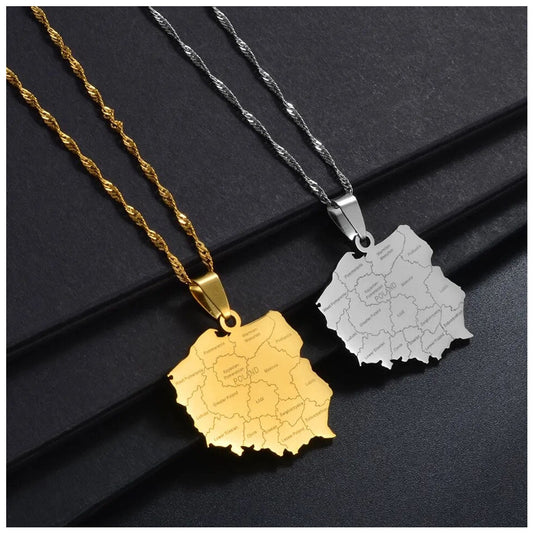 EDELSTAHL "POLAND" LÄNDERKETTE - ICERAIN JEWELRY