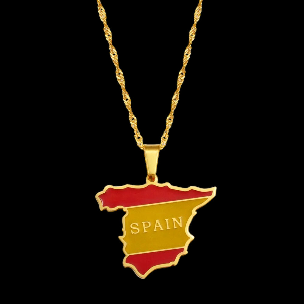 Luxus Edelstahl "Spain" Länderkette