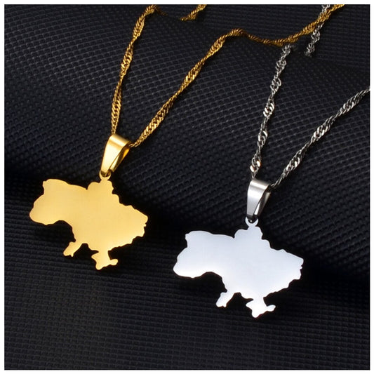 EDELSTAHL "UKRAINE V2" LÄNDERKETTE - ICERAIN JEWELRY