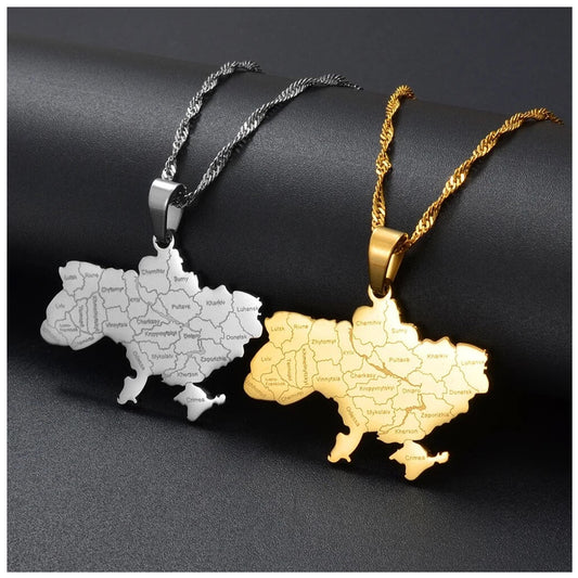 EDELSTAHL "UKRAINE V3" LÄNDERKETTE - ICERAIN JEWELRY