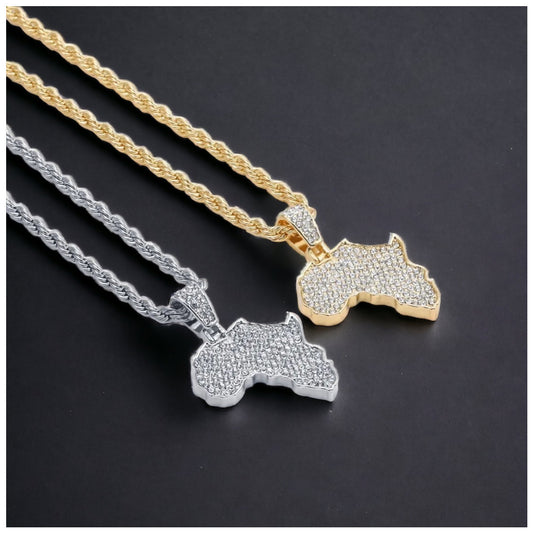 ICED OUT "AFRICA" LÄNDERKETTE - ICERAIN JEWELRY